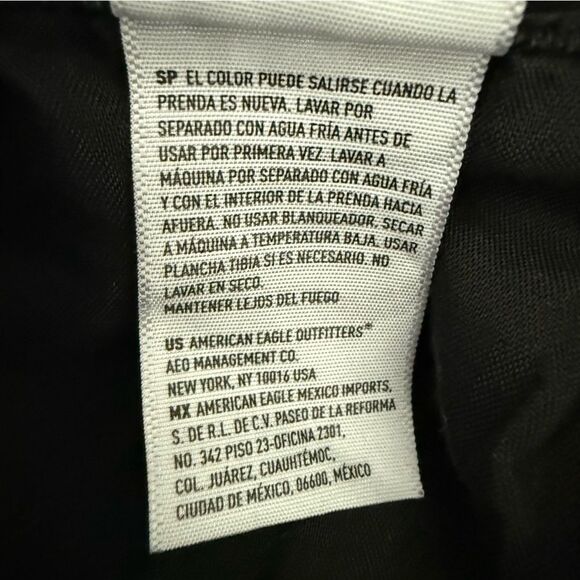 American Eagle Outfitters Black A-Line Mini Skirt Button Front - Picture 6 of 9